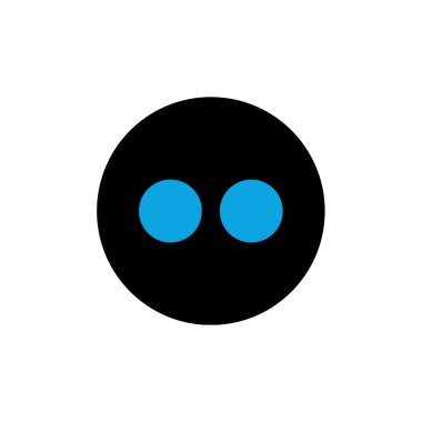 Flickr logosu, görüntü sunucu ve video sunucu servisi ve çevrimiçi topluluk, vektör illüstrasyonu