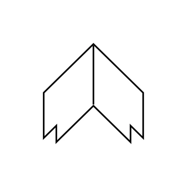 Icona Freccia Sfondo Bianco Illustrazione Vettoriale — Vettoriale Stock