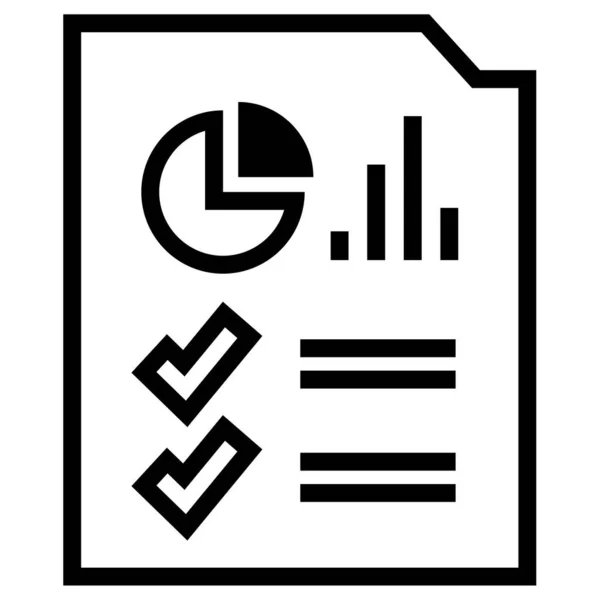Business Report Icon Simple Illustration — Stock Vector