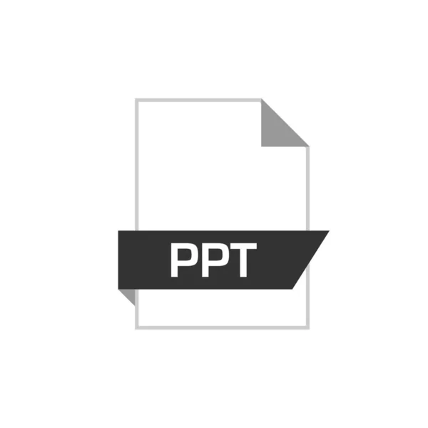 Ppt Dateisymbol Vektorillustration Einfaches Design — Stockvektor