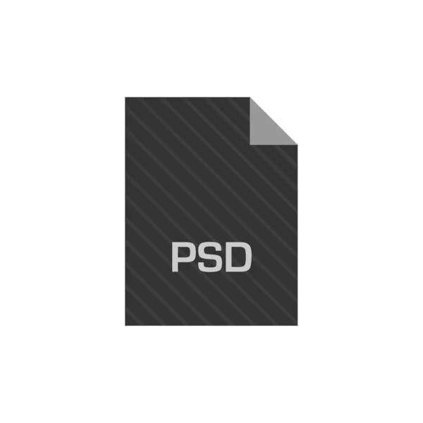 Psd Bestand Pictogram Vector Illustratie Eenvoudig Ontwerp — Stockvector
