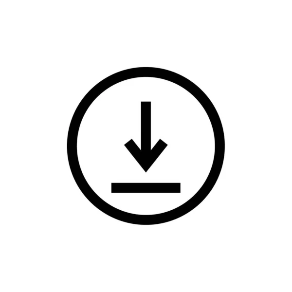 Ícone Seta Para Baixo Símbolo Download Ilustração Vetorial —  Vetores de Stock