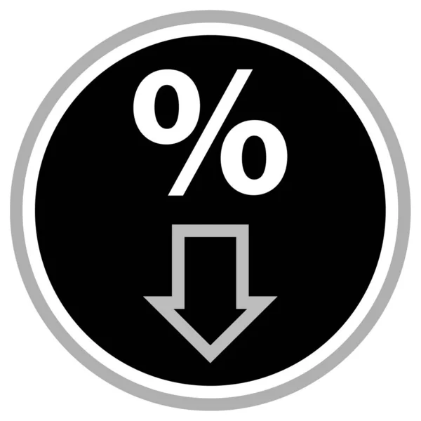 Percentage Pictogram Vector Illustratie — Stockvector