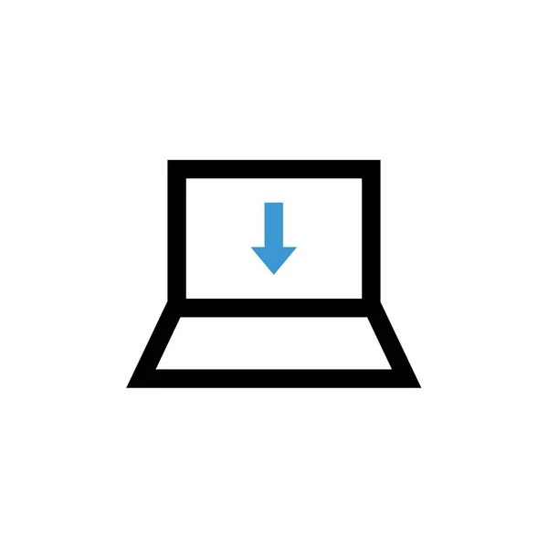 Laptop Ikon Vektor Illusztráció — Stock Vector