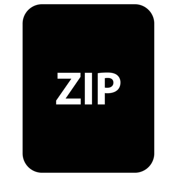 Zip Icono Del Archivo Ilustración Vectorial Diseño Simple — Vector de stock