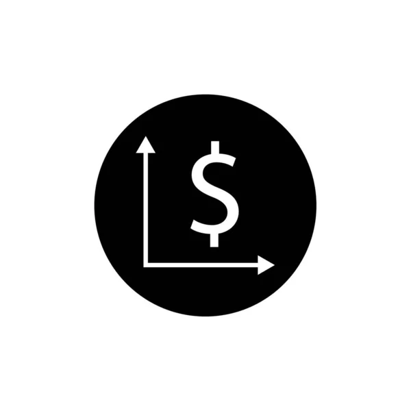 Dollar Vector Ícone Design — Vetor de Stock