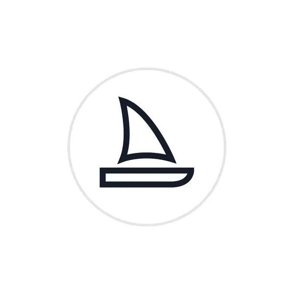 Sailing Boat Icon Vector Illustration — Stock Vector