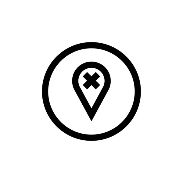 Map Pin Icon Vector Illustration Design — Stock Vector
