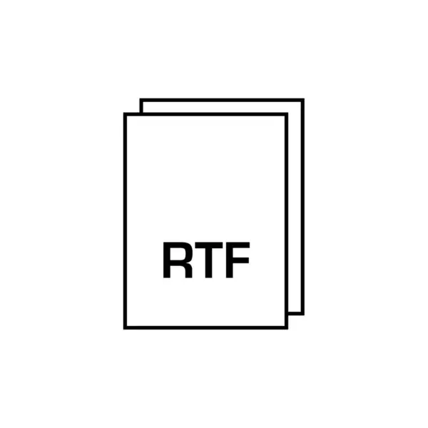 Rtf Filformat Ikon Vektor Illustration Enkel Design — Stock vektor