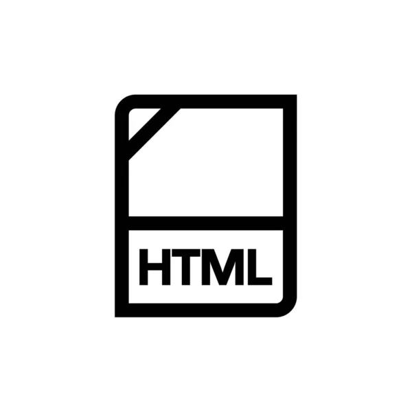 Ilustración Vectorial Del Icono Tipo Documento Archivo Html — Vector de stock