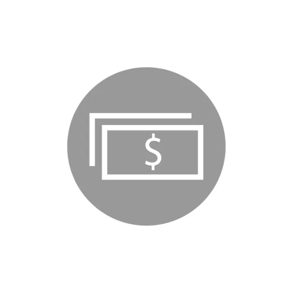 Pengar Ikonen Dollar Symbol Platt Vektor Ikon — Stock vektor