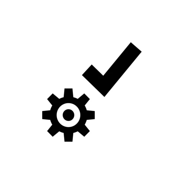 Marca Verificación Icono Vector Ilustración — Vector de stock