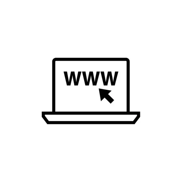 Website Vector Thin Line Icon — Wektor stockowy