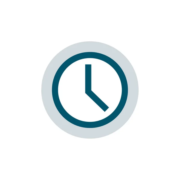 Ícone Relógio Estilo Plano Isolado Tempo Símbolo Vetor Ilustração —  Vetores de Stock