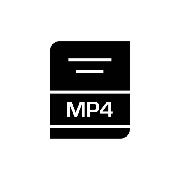 Mp4 Εικονίδιο Μορφής Αρχείου Διανυσματική Απεικόνιση Απλό Σχέδιο — Διανυσματικό Αρχείο