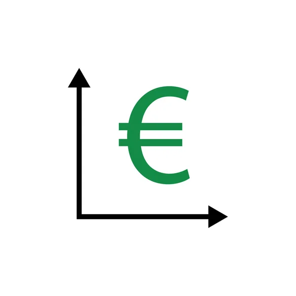 ユーロ通貨アイコンベクトルイラスト — ストックベクタ