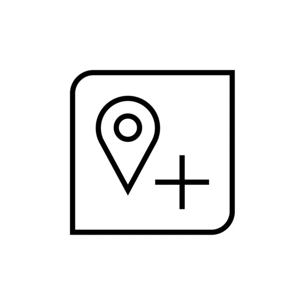 ウェブとモバイルアプリのデザインのための白い背景に隔離された場所のアイコンベクトル地図のロゴの概念 — ストックベクタ