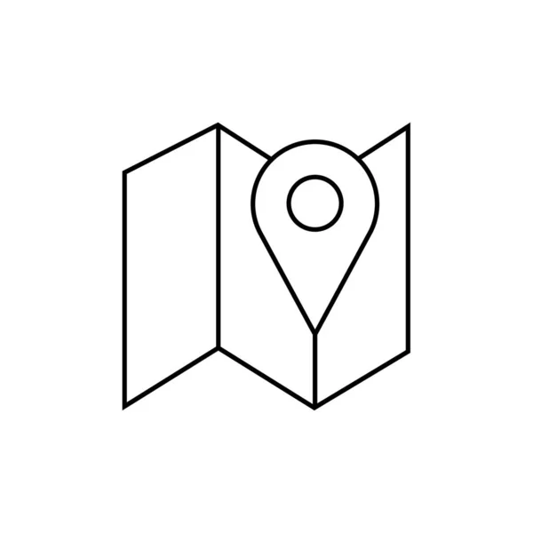 Mapa Ubicación Simple Icono Vector Ilustración — Archivo Imágenes Vectoriales