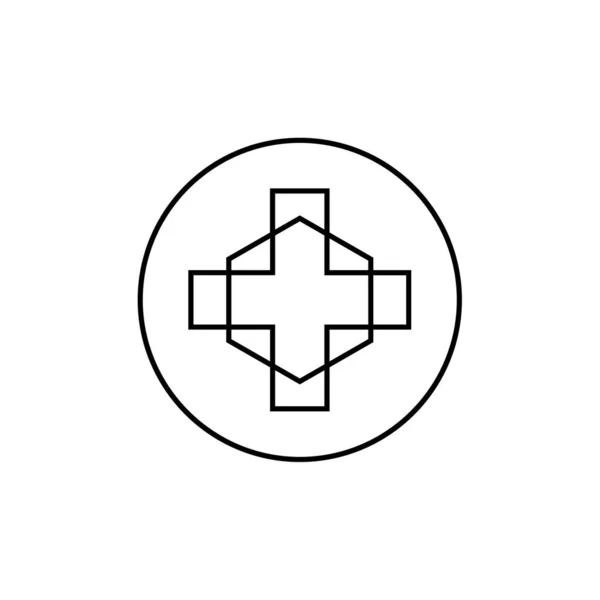 Лікарня Значок Векторна Ілюстрація — стоковий вектор
