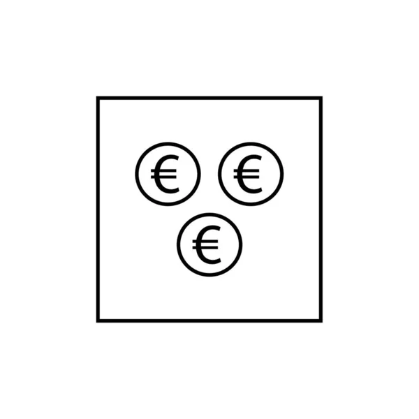 Euro Dinero Icono Vector Ilustración Diseño — Vector de stock