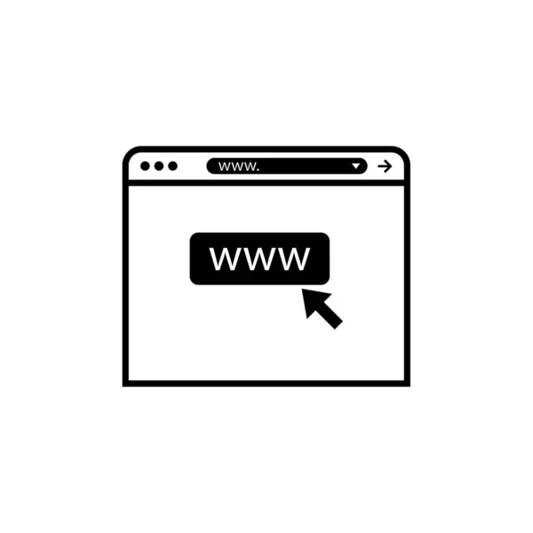 Ícone Navegador Web Ilustração Simples — Vetor de Stock