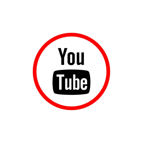Youtube Prosty Wektor Ikony Ilustracja Wideo Koncepcja Mediów — Wektor stockowy