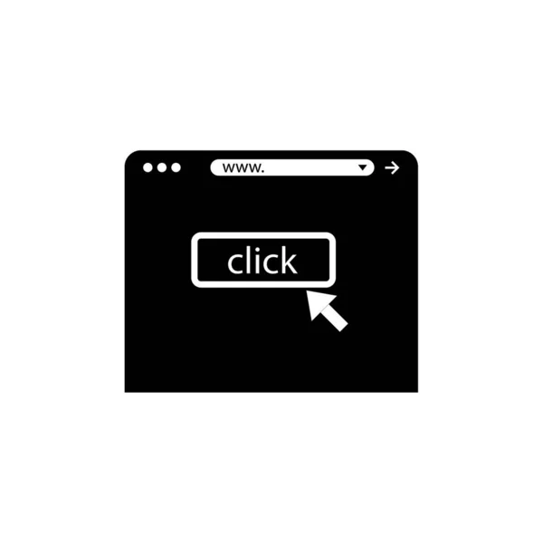 Web Browser Pictogram Eenvoudige Illustratie — Stockvector