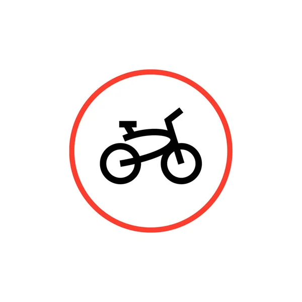 自転車のアイコンベクトルイラスト クルーザークルーズ旅行屋外休暇 — ストックベクタ