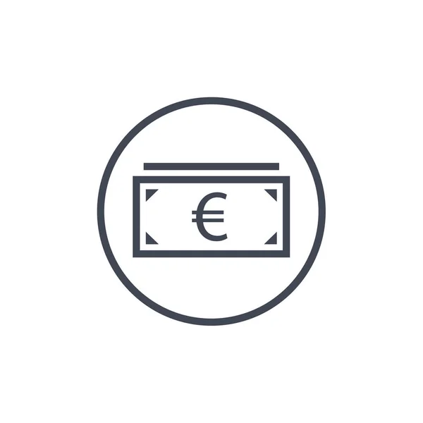Εικονίδιο Νομίσματος Σύμβολο Ευρώ Απλή Διανυσματική Απεικόνιση — Διανυσματικό Αρχείο