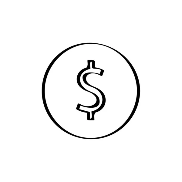Dollar Pièce Financement Des Entreprises Illustration Vectorielle — Image vectorielle