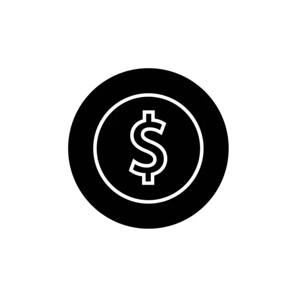 Icono Dólar Ilustración Vectorial — Vector de stock