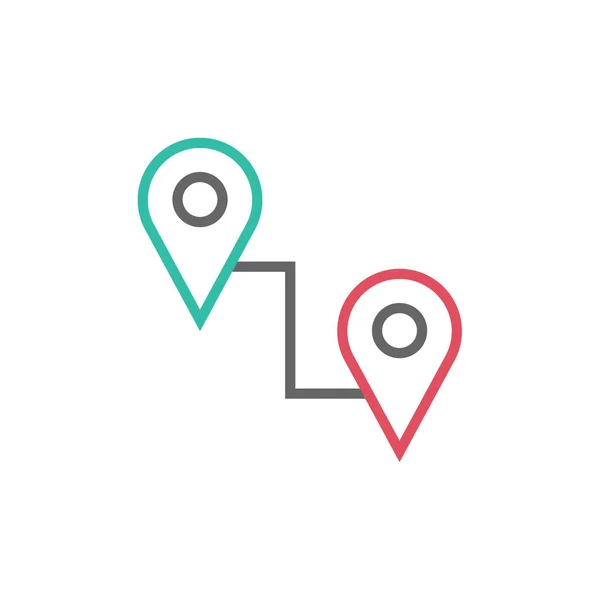 Map Location Simple Icon Vector Illustration — Stock Vector
