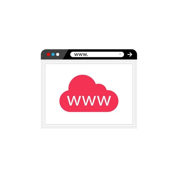 Web Browser Εικονίδιο Απλή Απεικόνιση — Διανυσματικό Αρχείο