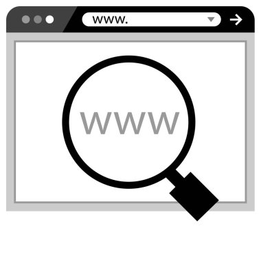 Arama simgesi vektör illüstrasyonu 