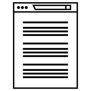 Belge. Web simgesi basit illüstrasyon