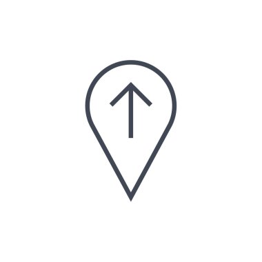 Konum çizgisi ana simgesine sahip harita işaretleyici 