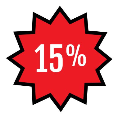 Yüzde indirimli indirim etiketi. vektör illüstrasyonu