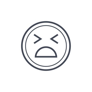 yüz simgesi, vektör illüstrasyonu 