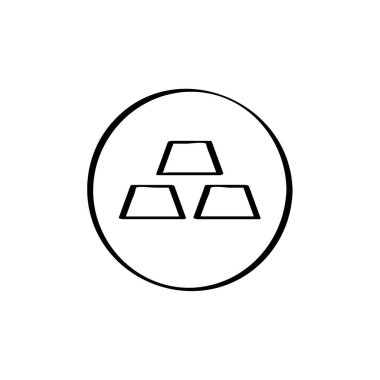 altın rezervi ikon vektör illüstrasyonu 