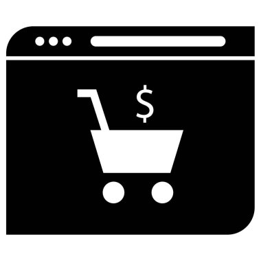 İnternetten alışveriş. Basit resimleme