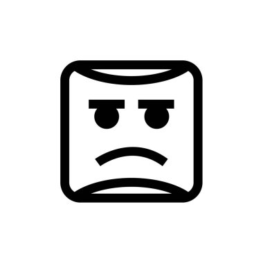 emoji, yüz ifadesi sembolü, simge simgesi, vektör illüstrasyonu