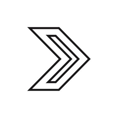 ok, web basit simgesi illüstrasyonu