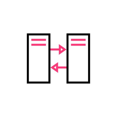 Bağlantı bilgisayar iletişim simgesinin vektör illüstrasyonu 