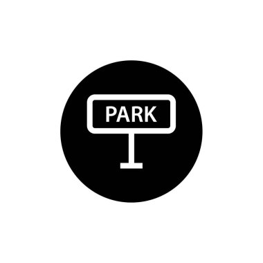 Park simgesi. vektör illüstrasyonu 