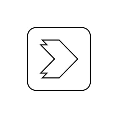 ok, web basit simgesi illüstrasyonu