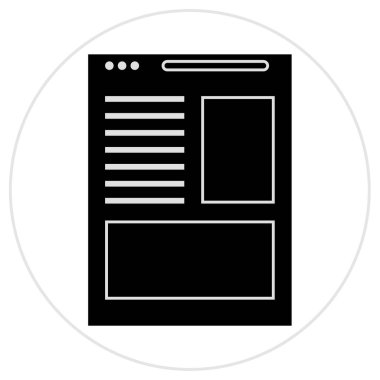 Kablo çerçeve simgesinin vektör illüstrasyonu