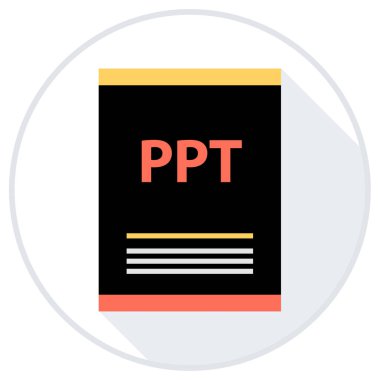 ppt dosya biçimi simgesinin vektör çizimi
