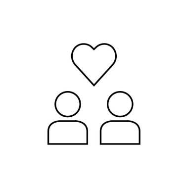 Valentine İleti ikonu vektör illüstrasyonu