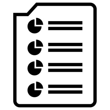 iş raporu simgesi basit illüstrasyon