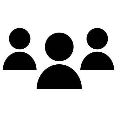 Bir grup insan avatardır. vektör illüstrasyonu